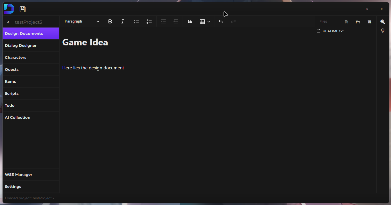 Doccy game development tool