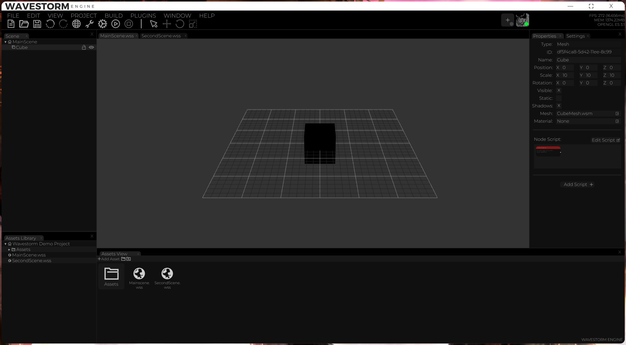 Wavestorm Engine interface and tools